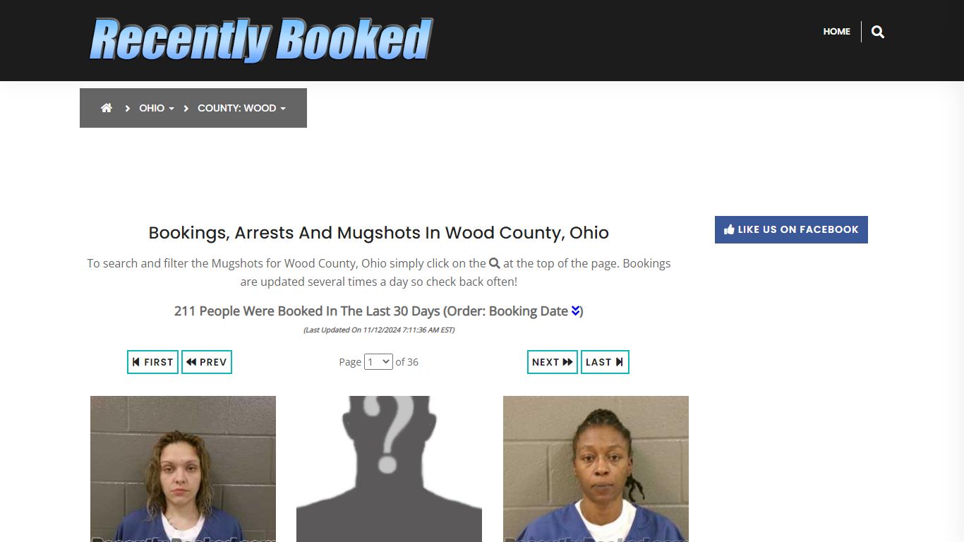 Bookings, Arrests and Mugshots in Wood County, Ohio - Recently Booked