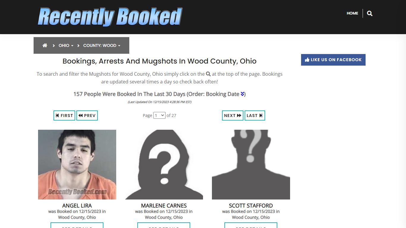 Recent bookings, Arrests, Mugshots in Wood County, Ohio - Recently Booked